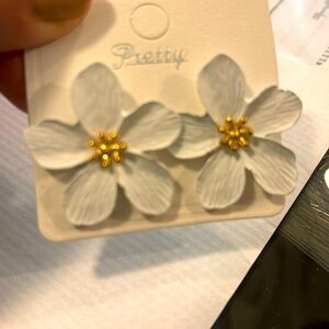 White Blossom Earrings
